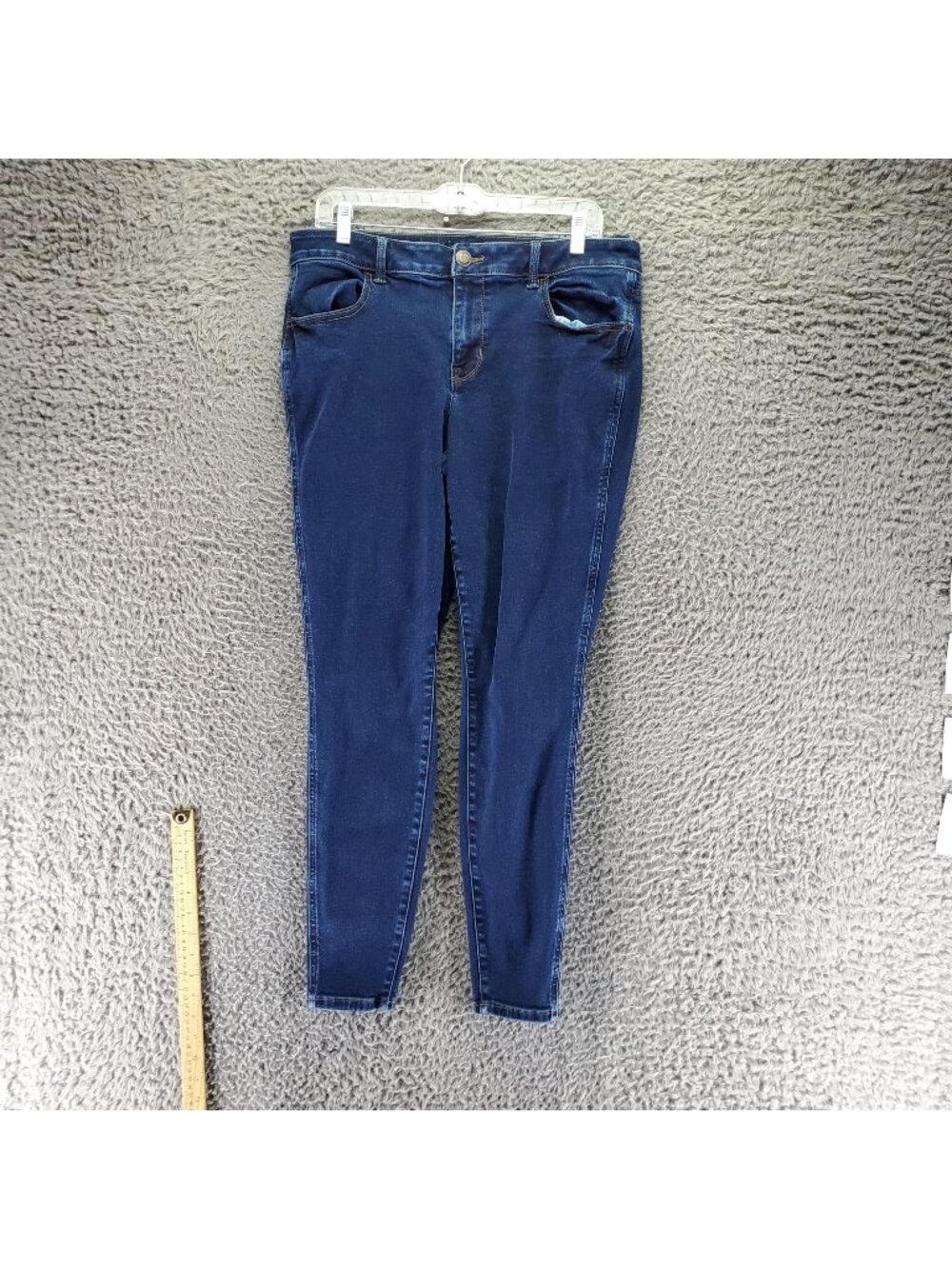 Maurices Jeans Womens Large Regular Blue Mid-Rise Skinny Stretch Denim